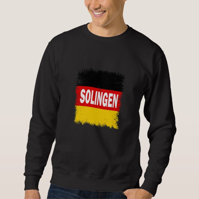 Sweatshirt Solingen Allemagne avec drapeau allemand (Devant)