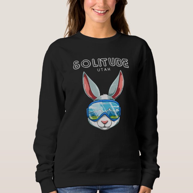 Sweatshirt Solitude Utah Usa Ski Et Snowboard Rabbit (Devant)