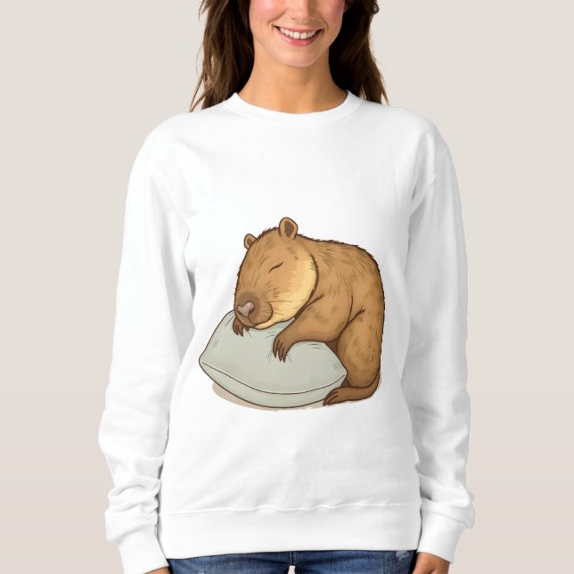 Sweatshirt sommeil Capybara Sleepybara (Devant)