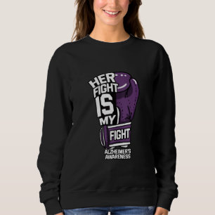 Sweatshirt Son combat est ma lutte contre la maladie d'Alzhei