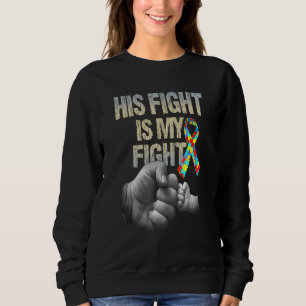 Sweatshirt Son Combat Est Ma Sensibilisation sur l'autisme De
