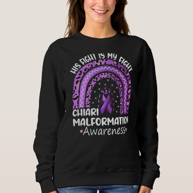 Sweatshirt Son Combat Est Mon Combat Chiari Malformation Awar (Devant)