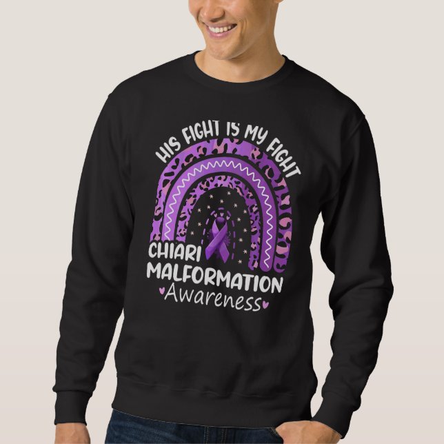 Sweatshirt Son Combat Est Mon Combat Chiari Malformation Awar (Devant)