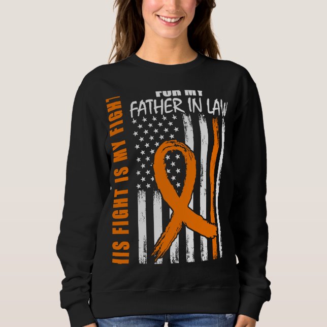 Sweatshirt Son Combat Est Mon Père De Combat En Leucémie De D (Devant)