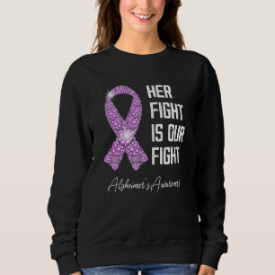 Sweatshirt Son combat est notre lutte contre la maladie d'Alz