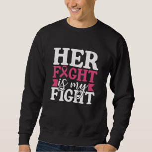Sweatshirt Son combat ma famille de combat jumelage cancer du