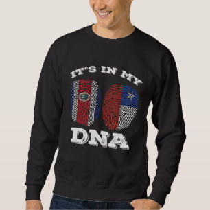 Sweatshirt Son Dans Mon Adn Drapeau Chilien Et Costa Rica