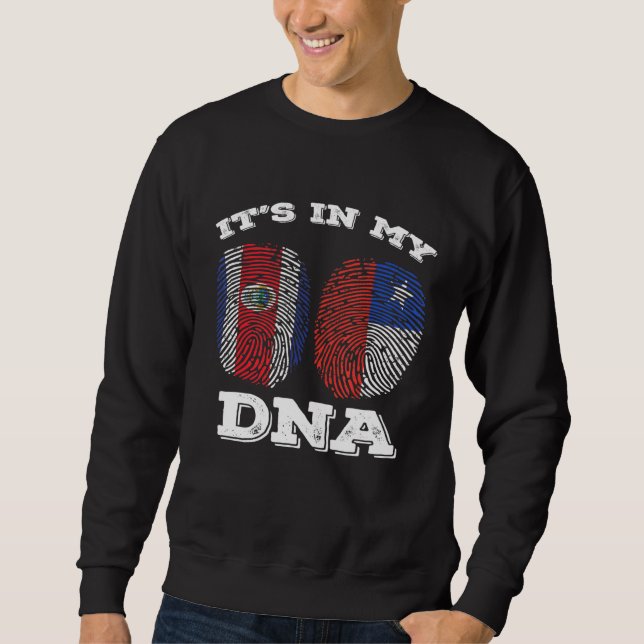 Sweatshirt Son Dans Mon Adn Drapeau Chilien Et Costa Rica (Devant)