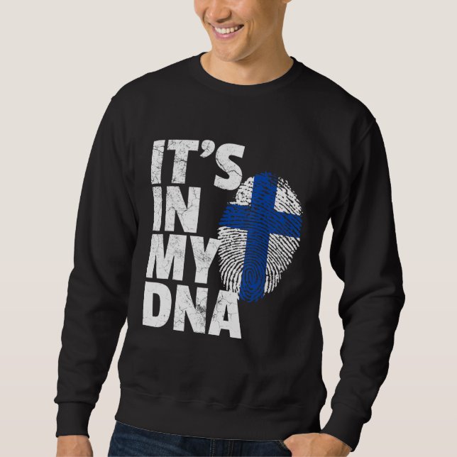 Sweatshirt Son Dans Mon Adn Finlande Flag Pride Pays National (Devant)