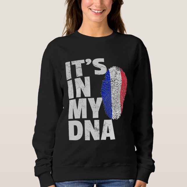 Sweatshirt Son Dans Mon Adn France Flag Pride National Co (Devant)