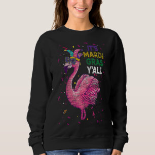 Sweatshirt Son Flamant rose Mardi Gras Yall