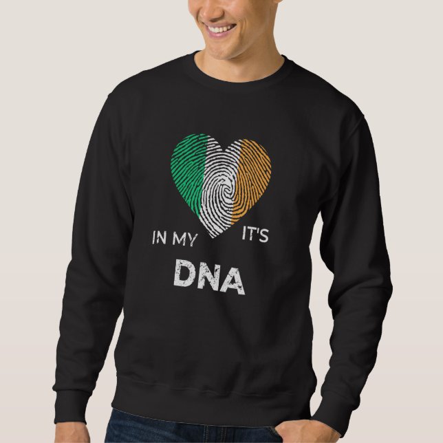 Sweatshirt Son In My Dna Irish Drapeau Irlande Nationalité Ge (Devant)