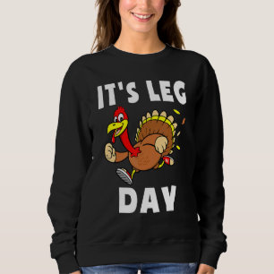 Sweatshirt Son Jour de la Jambe Thanksgiving Turkey Tro Famil