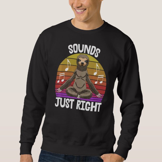 Sweatshirt Sonne Juste À Droite Lazy Sleepy Head Sloth Loth W (Devant)
