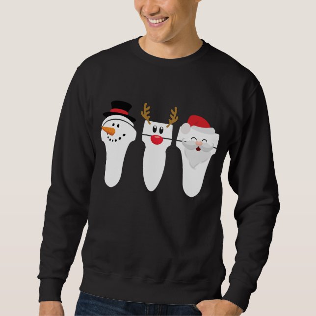 Sweatshirt Sonographe Ultrasound Tech Noël Père Noël Snowma (Devant)