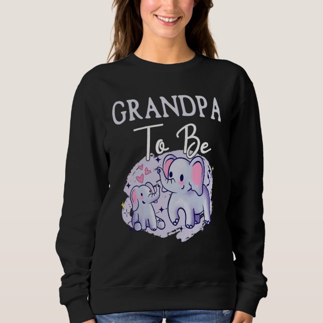Sweatshirt Soon Grandpa To Be Elephants For Baby Shower Gende (Devant)