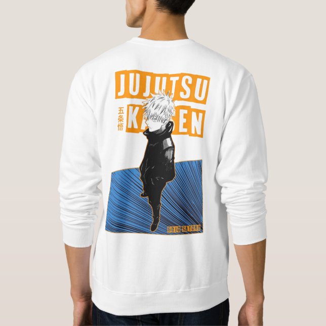Sweatshirt Sorcier aux yeux d'infini – Regard bleu Anime  (Dos)