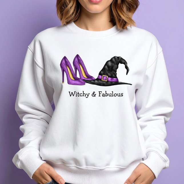 Sweatshirt Sorcière Casquette Et Talons Cute Witchy Halloween (Disclaimer: This image is a digital mockup.)