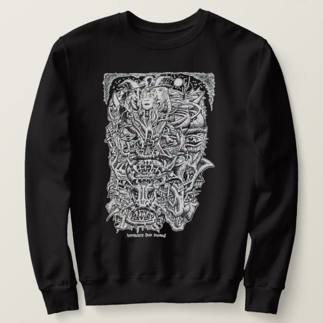 Sweatshirt Sorcières et diables, par Brian Benson. (Design devant)