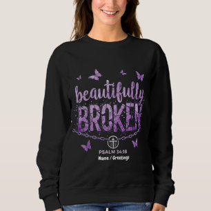 Sweatshirt SOS Beaucoup Brisé Sensibilisation et Soutien