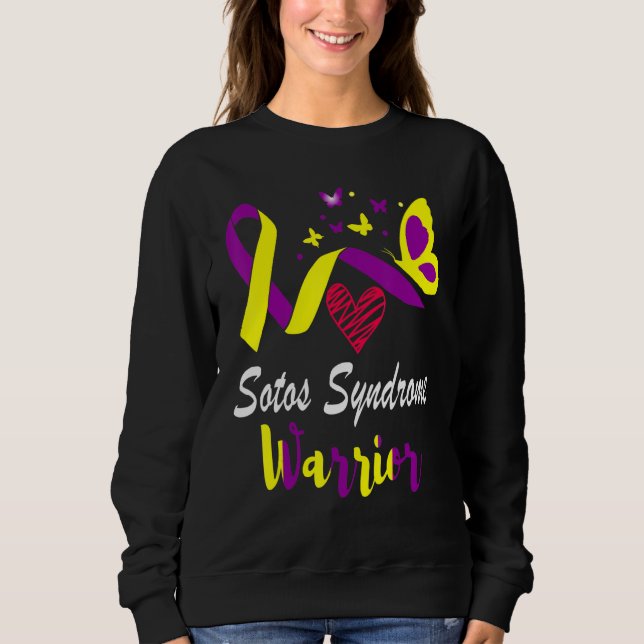 Sweatshirt Sotos Syndrome Awareness Butterfly Support Yellow  (Devant)