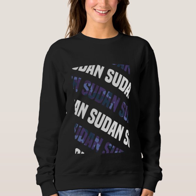 Sweatshirt Soudan Camo Motif violet Camouflage (Devant)
