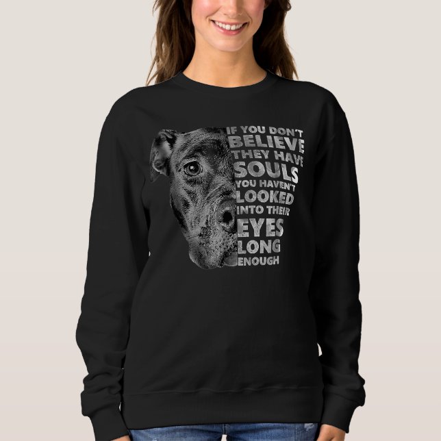 Sweatshirt Soul Pitbull I Love Pitbull Amoureux des chiens 58 (Devant)