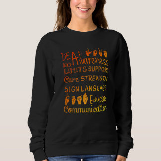 Sweatshirt Sourds Sourds Signal Sourds Entendre Perdre la mai