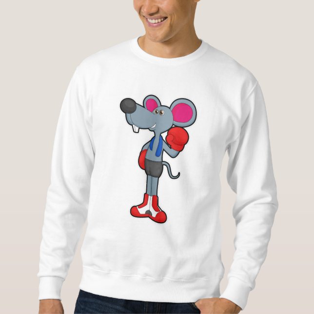 Sweatshirt Souris à Boxing avec gants de Boxing (Devant)