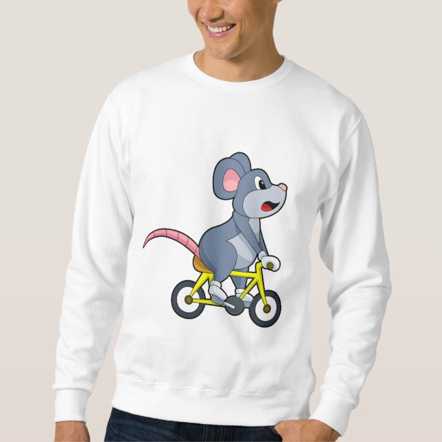 Sweatshirt Souris avec Bicyclette (Devant)