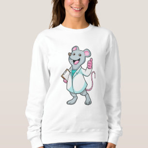 Sweatshirt Souris comme docteur avec manteau de docteur
