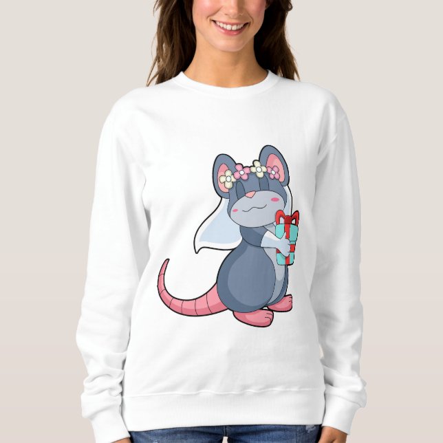 Sweatshirt Souris comme mariée avec Voile & Gift.PNG (Devant)