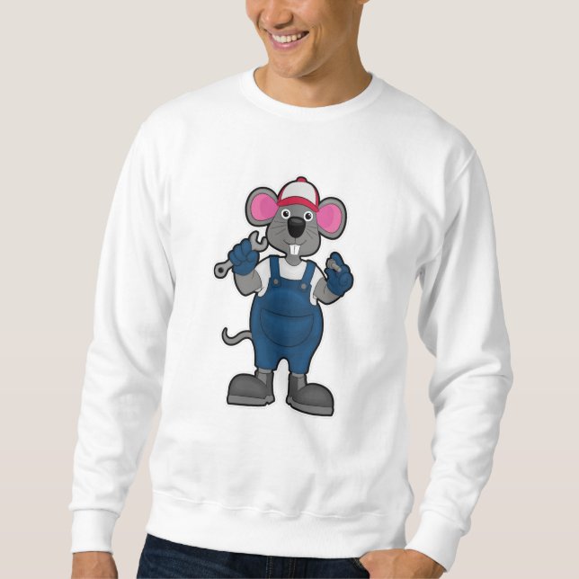Sweatshirt Souris comme mécanique avec vis et spanner (Devant)