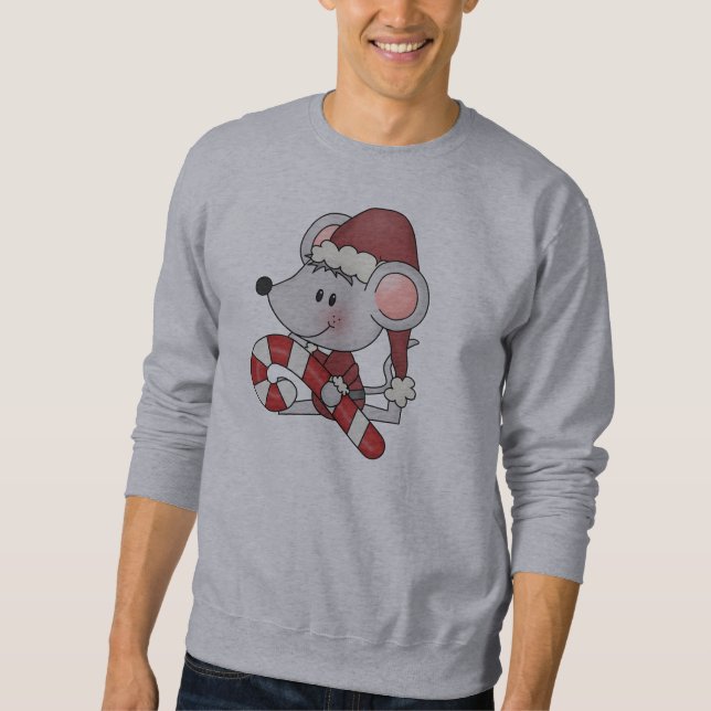 Sweatshirt Souris de Noël avec du sucre de canne (Devant)