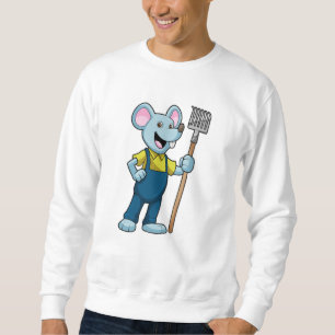Sweatshirt Souris en fermier avec gâteau