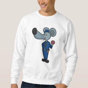 Sweatshirt Souris en tant qu'officier de police avec Donut