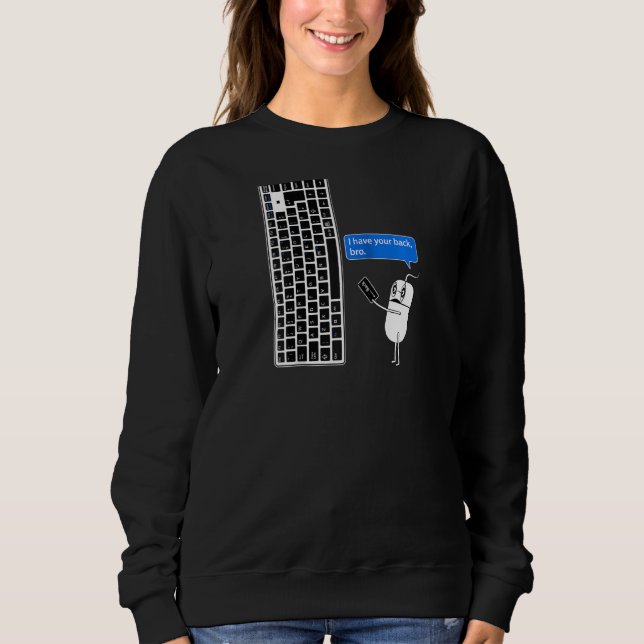 Sweatshirt Souris et clavier pour ordinateur amusant J'ai vot (Devant)