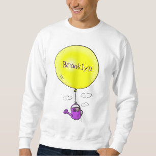 Sweatshirt Souris mignonne dans la canette d'arrosage avec de