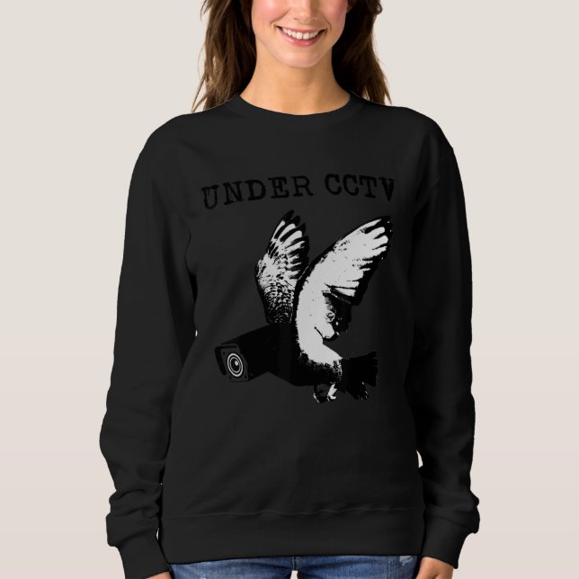 Sweatshirt Sous Cctv Oiseaux Spie Conspiration Plaisanterie M (Devant)