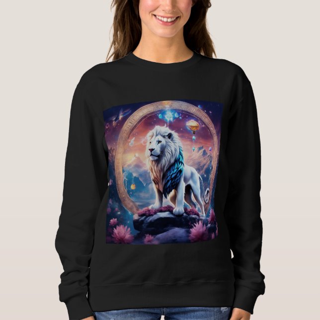 Sweatshirt sous l'eau couleur lion art (Devant)