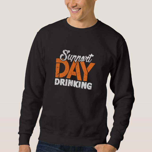 Sweatshirt Soutenir la boisson de jour de fête de Bachelor Ba (Devant)