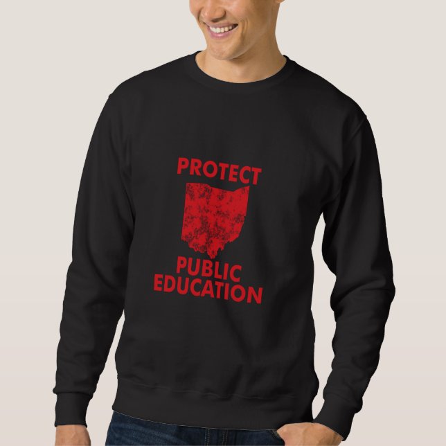Sweatshirt Soutenir l'enseignement public Sauver l'enseignant (Devant)