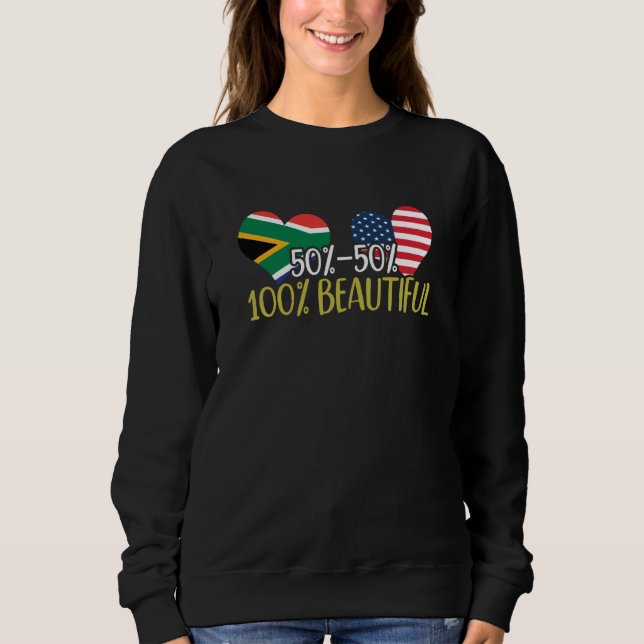 Sweatshirt South African American Pride Black Beauty African  (Devant)