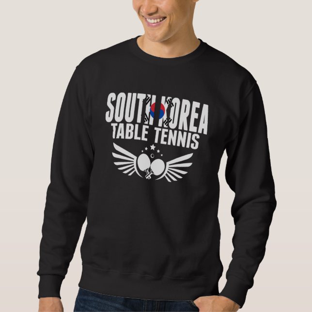 Sweatshirt South Korea Table Tennis   Support Korean Ping Pon (Devant)