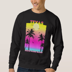 Sweatshirt South Padre Island Texas Tx Coucher de soleil Vint