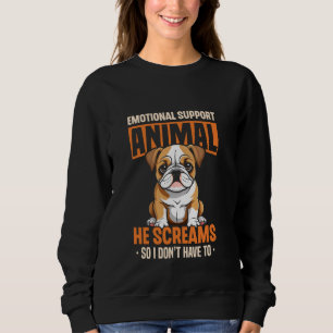 Sweatshirt Soutien émotionnel Carlin animal papa maman Amoure