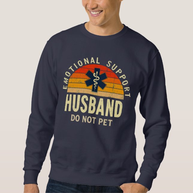 Sweatshirt Soutien émotionnel Mari - Ne pas familiariser avec (Devant)