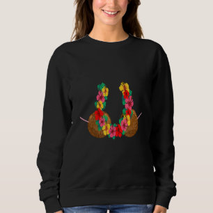 Sweatshirt Soutien-gorge à noix de coco hawaïen Art Coco Trop