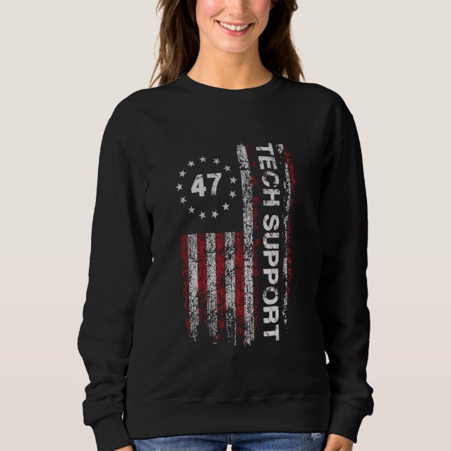 Sweatshirt SOUTIEN TECHNIQUE NOUS Drapeau Maison Blanche Sout (Devant)