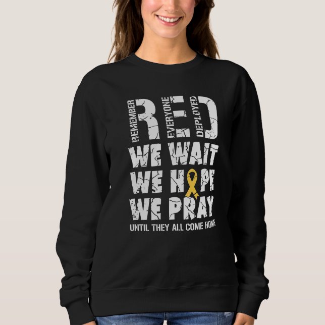 Sweatshirt Souvenez-vous de tout le monde déployé Red Friday  (Devant)